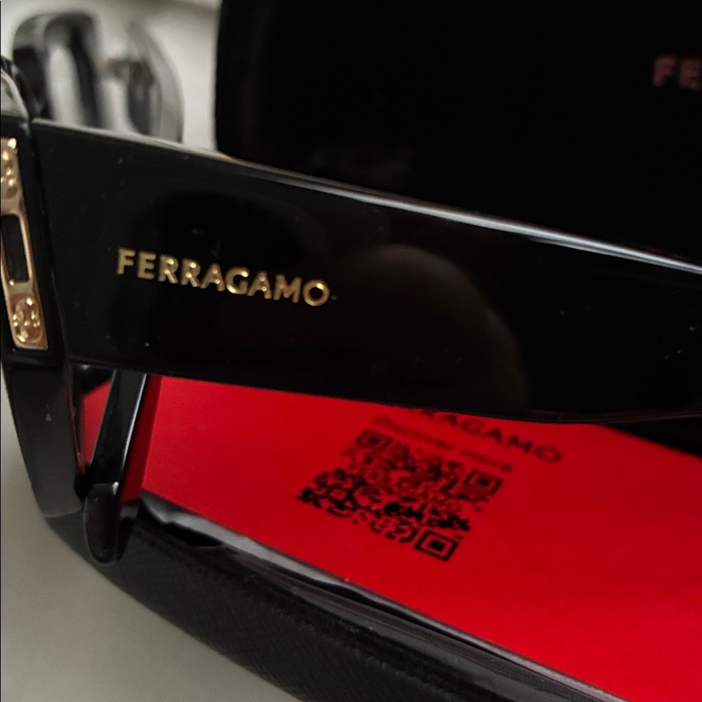 Salvatore Ferragamo Women's Black Cat-Eye Glasses - Picture 3 of 4
